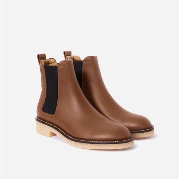 NEW EVERLANE The Chelsea Boot In Tobacco - Picture 1 of 5